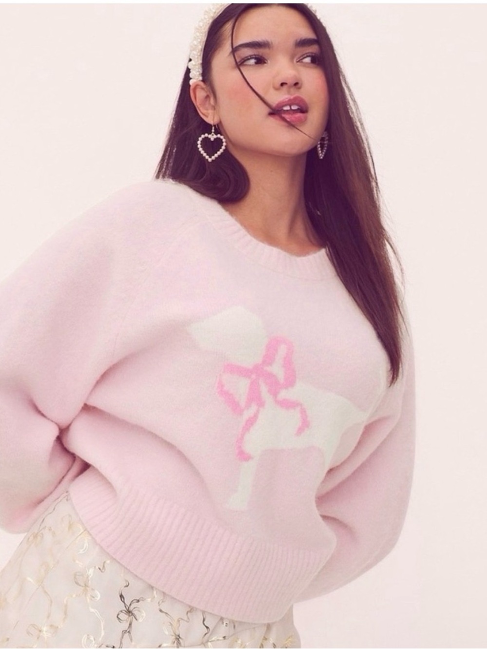 LoveShackFancy Pink Dog
Graphic Sweater NWT